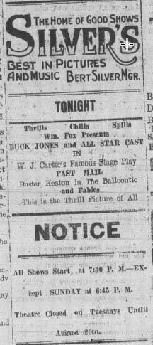 Silver Theatre - June 18Th 1923 Ad (newer photo)